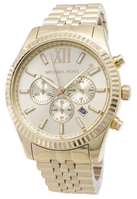 michael kors lexington champagne watch.